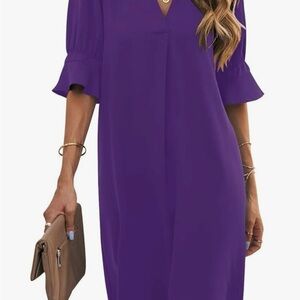 Elegant Purple Women's Dress